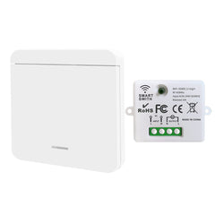 AENTIA Mini Wireless WiFi Switch, 2500W 10A RF Relay Remote Control 3 Recievers with 1 Wireless Wall Switch, Smart Control by Phone Via Tuya APP, Compatible with Alexa/Google Home