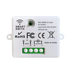 AENTIA Mini Wireless WiFi Switch, 2500W 10A RF Relay Remote Control 3 Recievers with 1 Wireless Wall Switch, Smart Control by Phone Via Tuya APP, Compatible with Alexa/Google Home