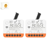 AENTIA WiFi Smart Relay Switch 1 Channel 8A With Current Meter, Electricity Counter and Timer Ideal for Lights and Heating in Smart Home Para Tuya (2pcs)