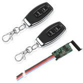 AENTIA 2 Receiver Modules with 2 Transmitters Wireless Remote Control Switch DC 3.6V 5V 12V 24V 30V 2A 1 Channel 433Mhz Radio Control Remote Switch Small Mini Size Controller