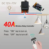 AENTIA Wireless Light Switch Remote Control Switch Smart Light Switch No Wiring Needed Stable Signal Up to 30m Range for Home Renovation Office Factory RF433 10A(4T + 2R)