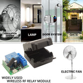 AENTIA 433Mhz Universal Wireless Remote Control Switch DC 12V 1CH RF Relay Receiver Module with 2 Transmitters, EV1527 Learning Code Remote Switch