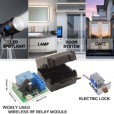 AENTIA Wireless Light Switch Remote Control Switch No Wiring Needed Stable Signal 30m Range for Home Renovation Old House Upgrade Hard to Reach Lights RF433 10A CE Certified (2T + 1R)