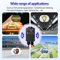 AENTIA Waterproof Switch with Remote Control DC 8V-80V 30A Relay for Remote Lights Wet Position Outdoor Yard Light Area Water Pump Farm Irrigation Garden Garage Warehouse