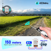 AENTIA Remote Control Switch Pump Motor Wireless Receiver Relay AC 230 V 220 V 3000 W and 2 Transmitters Control Range up to 100 - 300 m for Water Pump Lights Motor