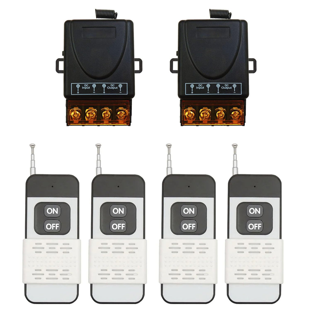 AENTIA Wireless Light Switch Remote Control Switch Smart Light Switch No Wiring Needed Stable Signal Up to 30m Range for Home Renovation Office Factory RF433 10A(4T + 2R)