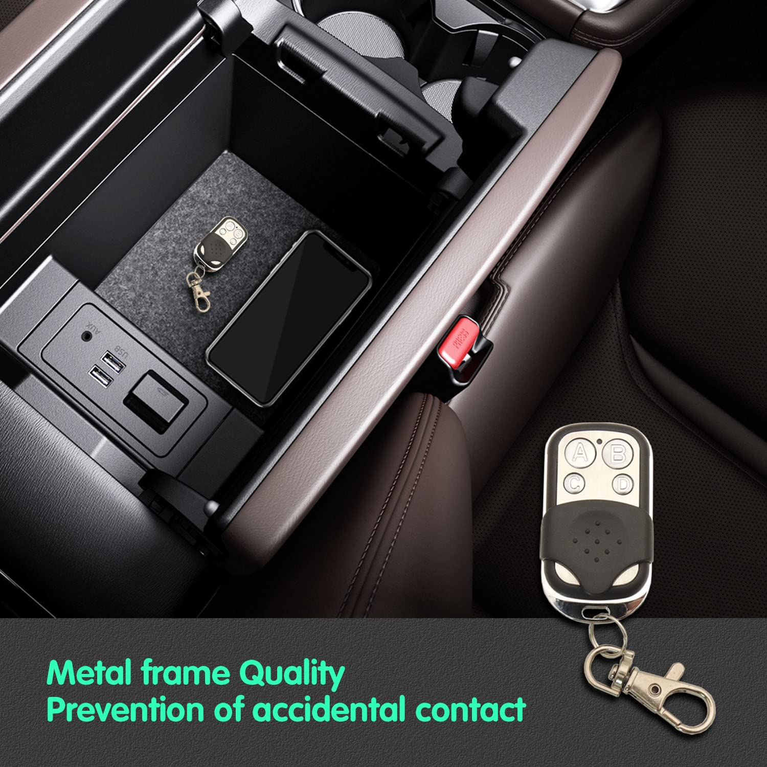 AENTIA 4 Channels Wireless Relay Remote Control Switch 433Mhz RF AC 110V 120V 220V 240V 10A Relay Receiver with 2 Transmitters Keyfob, Big Terminal Easy Wiring