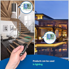 AENTIA AC 110V 120V 220V 240V Wireless Remote Control Switch 433Mhz RF 10A 2CH Relay Receiver with 2 Transmitters for Garage Door Electric Curtain Motor Light DIY Radio Control Switch