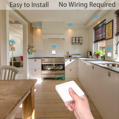 AENTIA Wireless light switch, RF433 Staircase safety switch and receiver controller 10A, easy installation for lamp up to 1500W, Up to 100 Meters Control for Lights