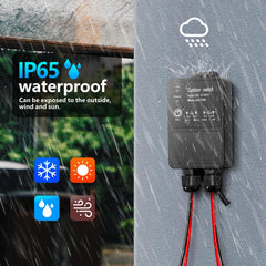 AENTIA Waterproof Switch with Remote Control DC 8V-80V 30A Relay for Remote Lights Wet Position Outdoor Yard Light Area Water Pump Farm Irrigation Garden Garage Warehouse