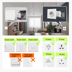 AENTIA 433MHz Mini Receiver + Touch Panel Three-Button Switch A2459-black (3T + 1R) 10 x 6 x 10 centimeters